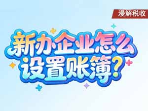 漫解税收｜新办企业怎么设置账簿？