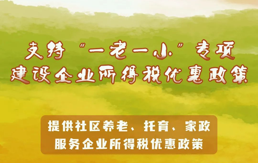 支持“一老一小”专项建设企业所得税优惠政策